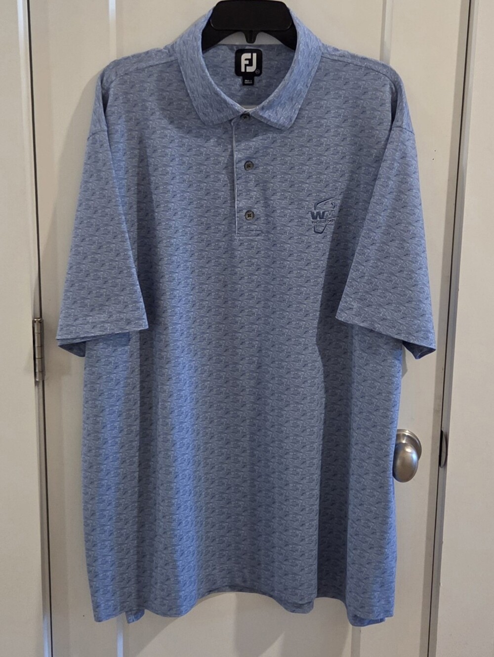 FootJoy Waste Management Phoenix Open Polo Shirt - Blue Par 3 AOP - Size XXL - M